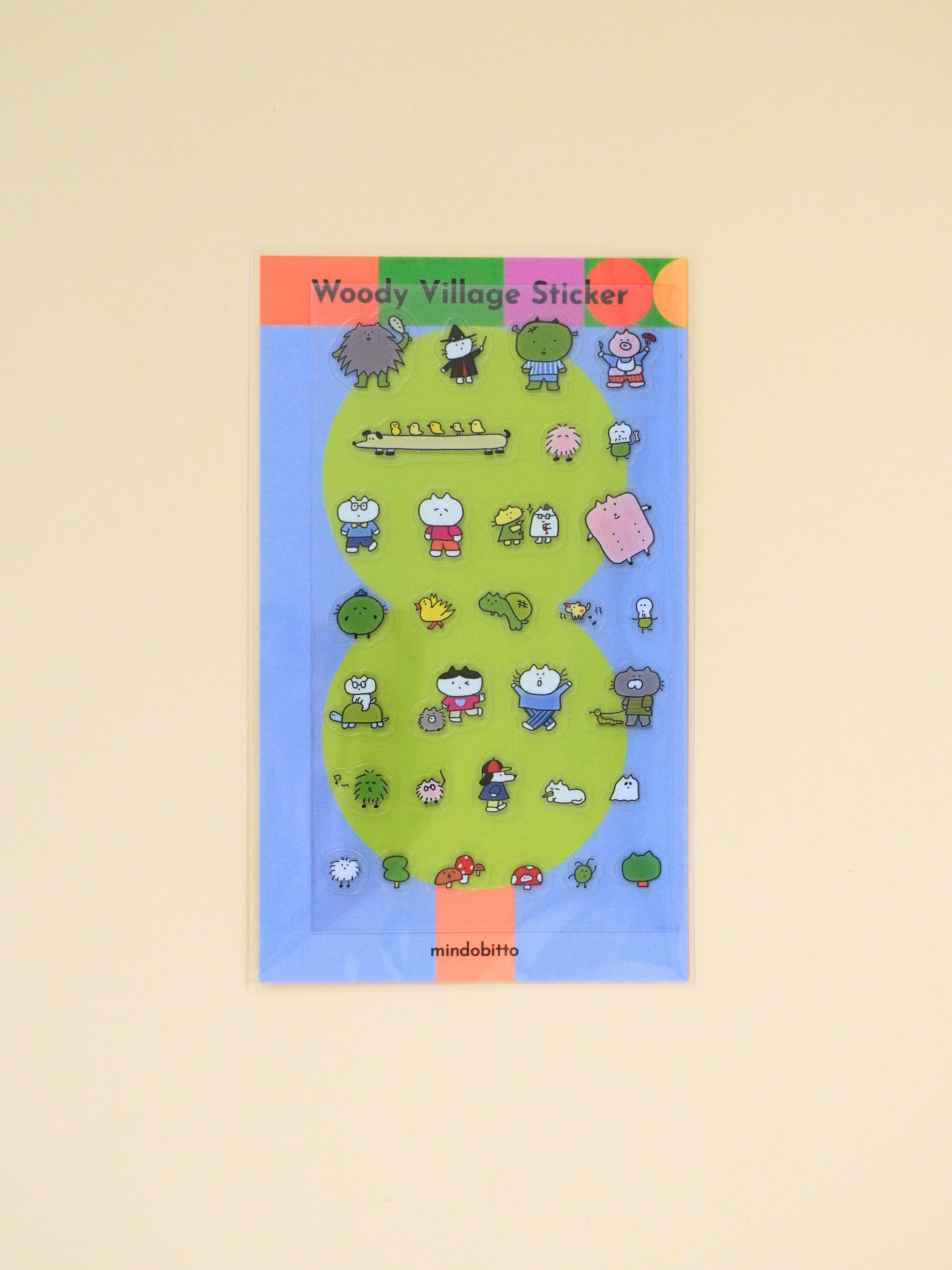 woody village sticker sheet
