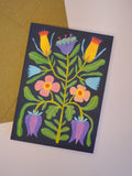whimsical flower 1 - greetings card